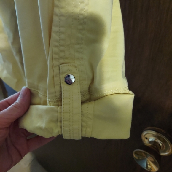 Vintage Retro Chico Pale Yellow Capri Chopped Rolled Cuff Pants, XS, 00 - Picture 4 of 8